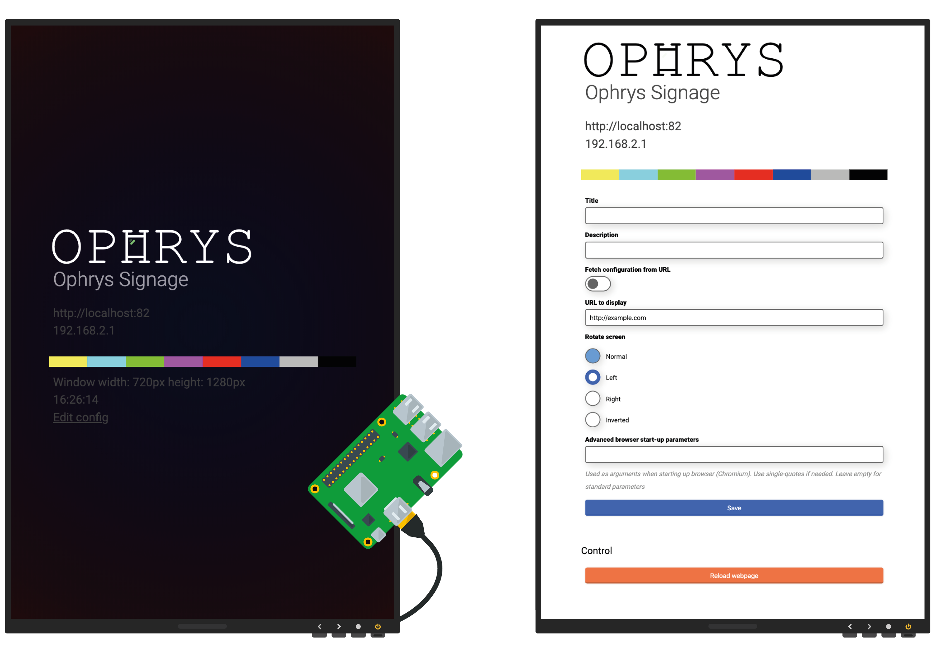 Ophrys Signage Screenshot